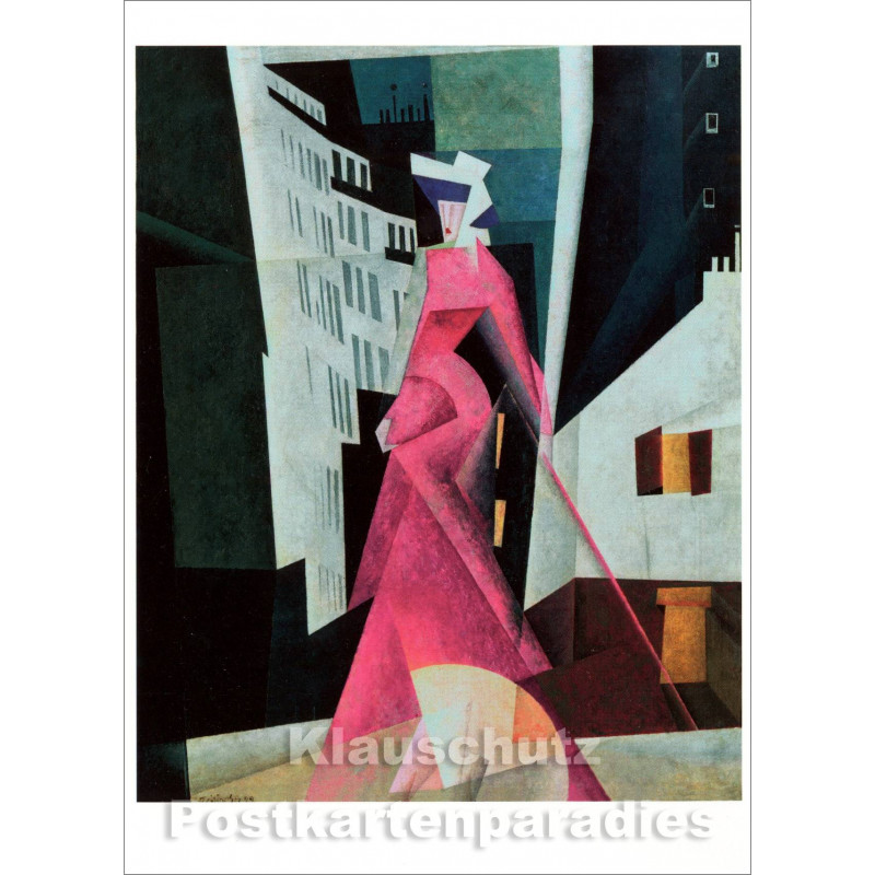 lyonel-feininger-kunstkarte-dame-in-mauve